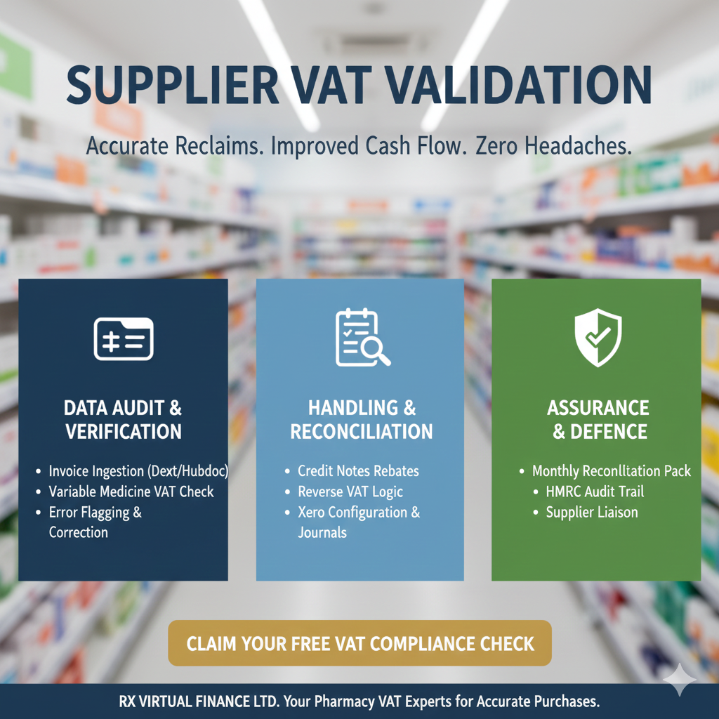 Supplier VAT Validation, Credit Notes & Rebate Posting for Pharmacies 2 Supplier VAT validation